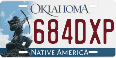 OK license plate 684DXP