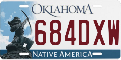 OK license plate 684DXW