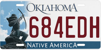 OK license plate 684EDH