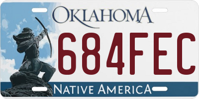 OK license plate 684FEC