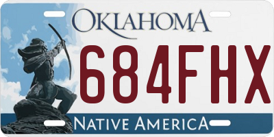 OK license plate 684FHX