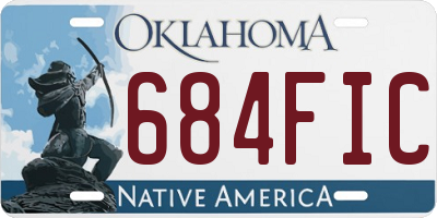 OK license plate 684FIC