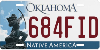 OK license plate 684FID