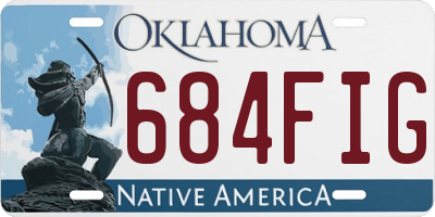 OK license plate 684FIG
