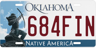 OK license plate 684FIN