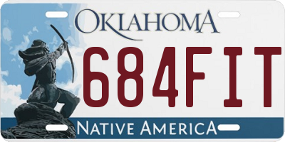 OK license plate 684FIT