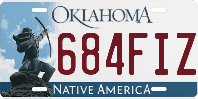 OK license plate 684FIZ