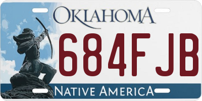 OK license plate 684FJB