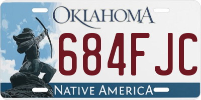 OK license plate 684FJC
