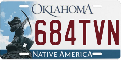 OK license plate 684TVN