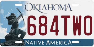 OK license plate 684TWO