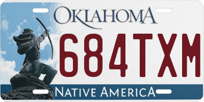 OK license plate 684TXM