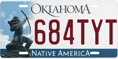 OK license plate 684TYT