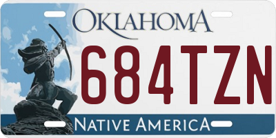 OK license plate 684TZN
