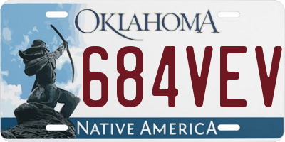 OK license plate 684VEV