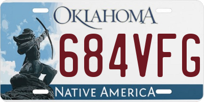 OK license plate 684VFG