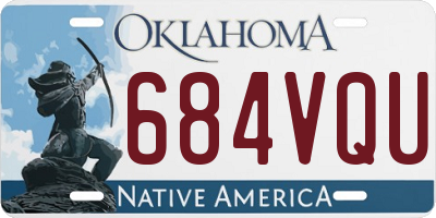 OK license plate 684VQU