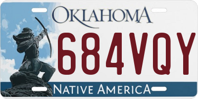 OK license plate 684VQY