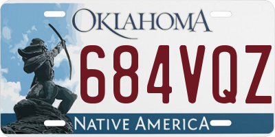OK license plate 684VQZ