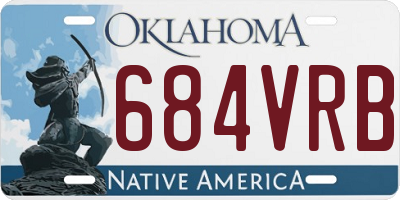 OK license plate 684VRB