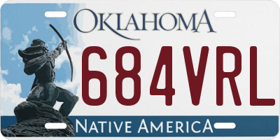 OK license plate 684VRL