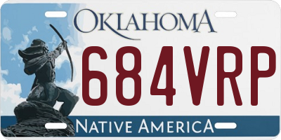 OK license plate 684VRP