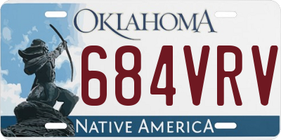 OK license plate 684VRV