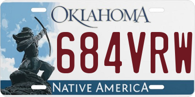 OK license plate 684VRW