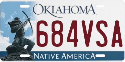 OK license plate 684VSA