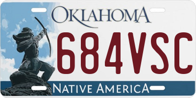 OK license plate 684VSC