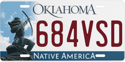 OK license plate 684VSD