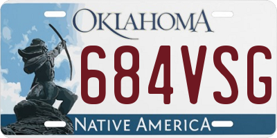 OK license plate 684VSG
