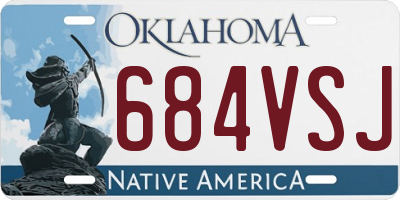 OK license plate 684VSJ