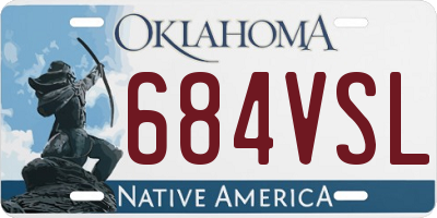 OK license plate 684VSL