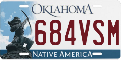 OK license plate 684VSM