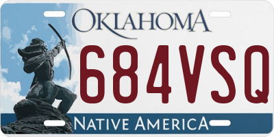 OK license plate 684VSQ