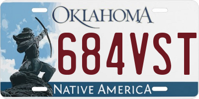 OK license plate 684VST