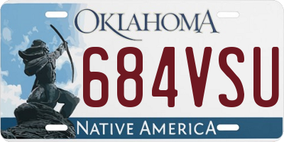 OK license plate 684VSU