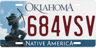 OK license plate 684VSV