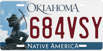 OK license plate 684VSY