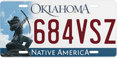 OK license plate 684VSZ