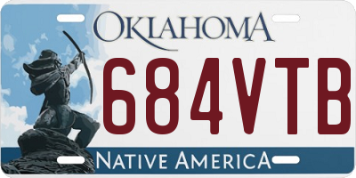 OK license plate 684VTB