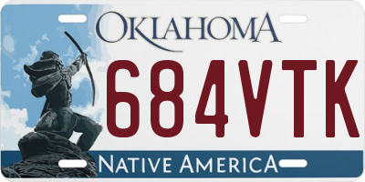 OK license plate 684VTK
