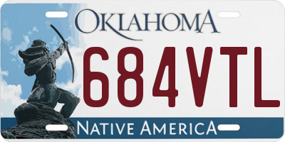 OK license plate 684VTL