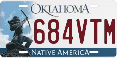 OK license plate 684VTM