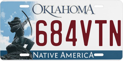 OK license plate 684VTN