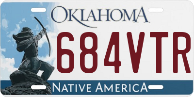 OK license plate 684VTR