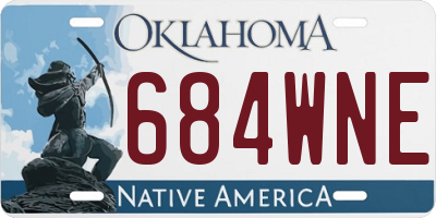 OK license plate 684WNE