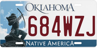 OK license plate 684WZJ