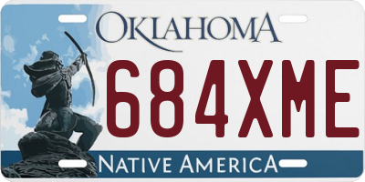 OK license plate 684XME